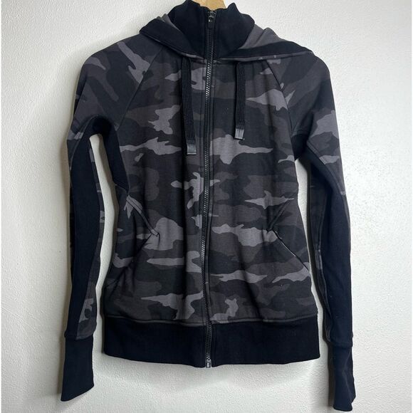 Athleta Jackets & Blazers - Athleta Black and Gray Camo Jacket